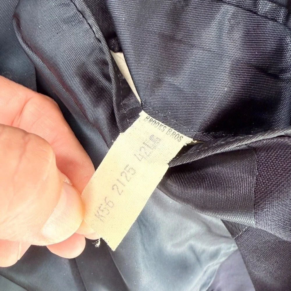 Vintage Brooks Brothers Brooksgate Double Breasted Blazer Jacket Men 42L Navy